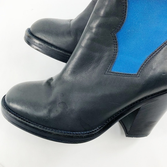 Acne Studios Star Blue Booties Ankle Boots Jodphur - Picture 6 of 8